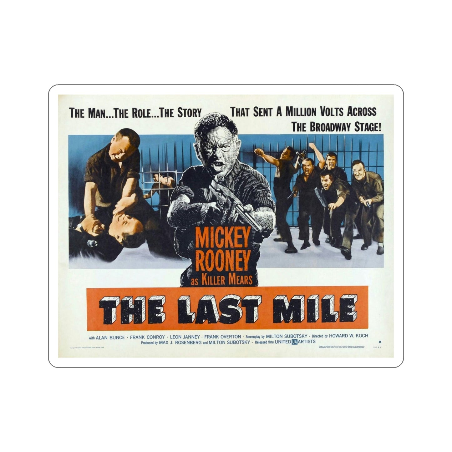 The Last Mile 1959 Movie Poster STICKER Vinyl Die-Cut Decal-5 Inch-The Sticker Space