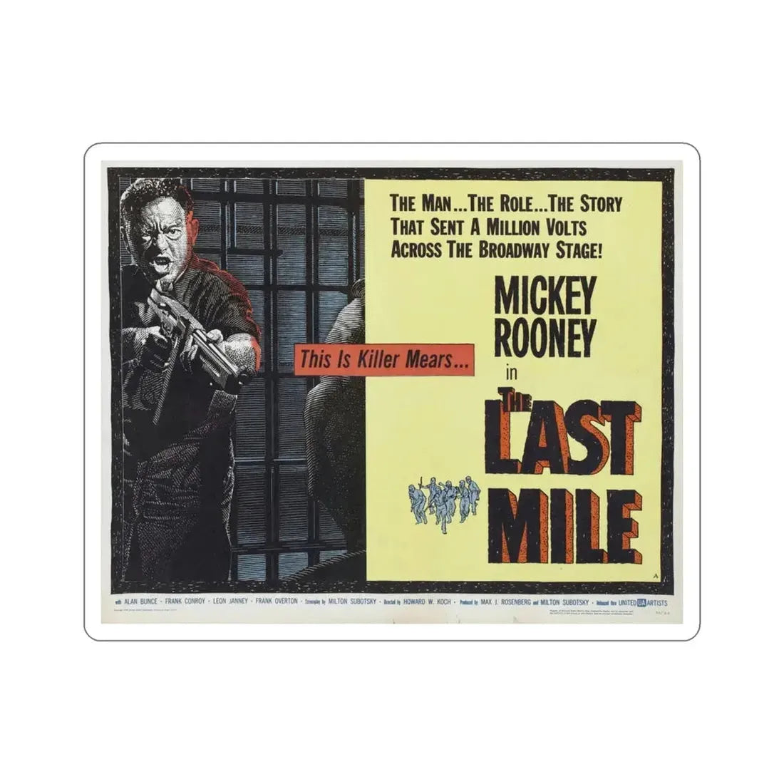 The Last Mile 1959 v2 Movie Poster STICKER Vinyl Die-Cut Decal 5 Inch - The Sticker Space