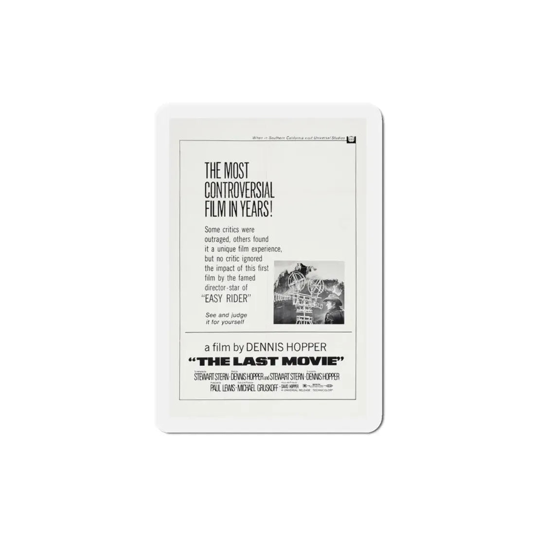 The Last Movie 1971 Movie Poster Refrigerator Magnet 3 Inch - The Sticker Space