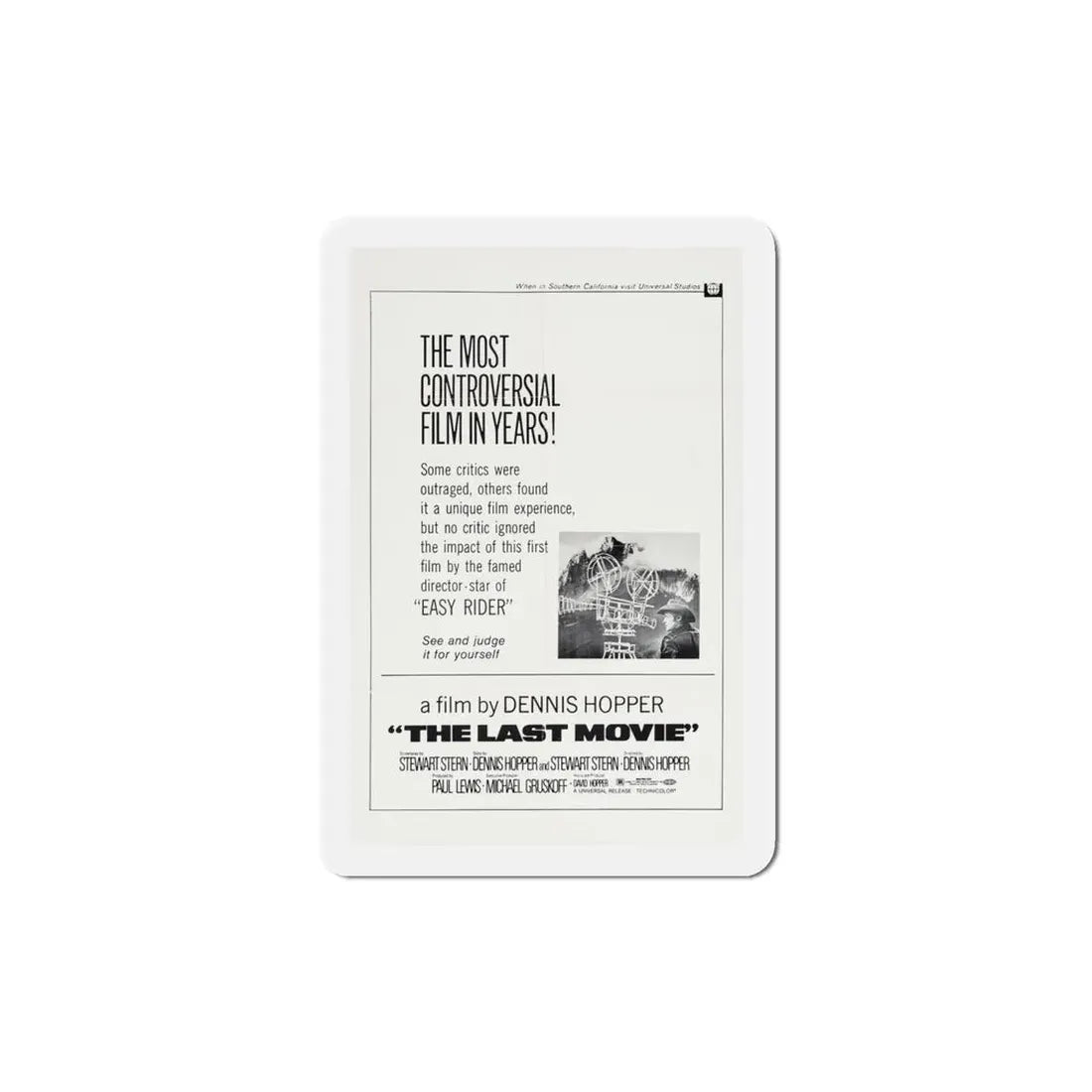 The Last Movie 1971 Movie Poster Refrigerator Magnet 4 Inch - The Sticker Space