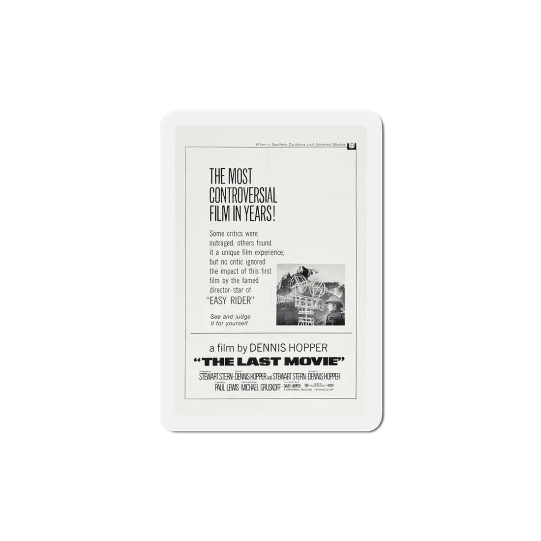 The Last Movie 1971 Movie Poster Refrigerator Magnet 5 Inch - The Sticker Space