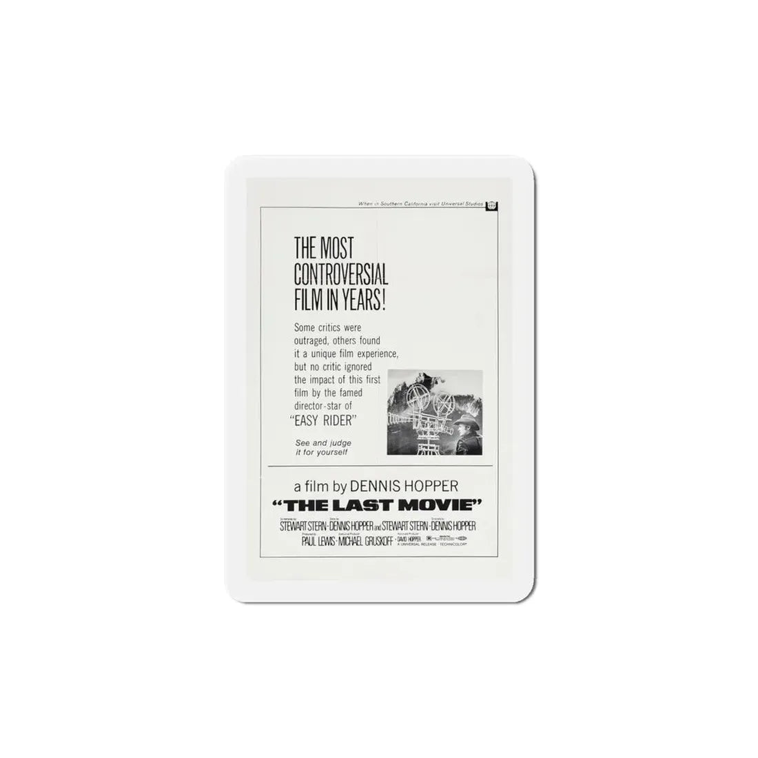 The Last Movie 1971 Movie Poster Refrigerator Magnet 6 Inch - The Sticker Space