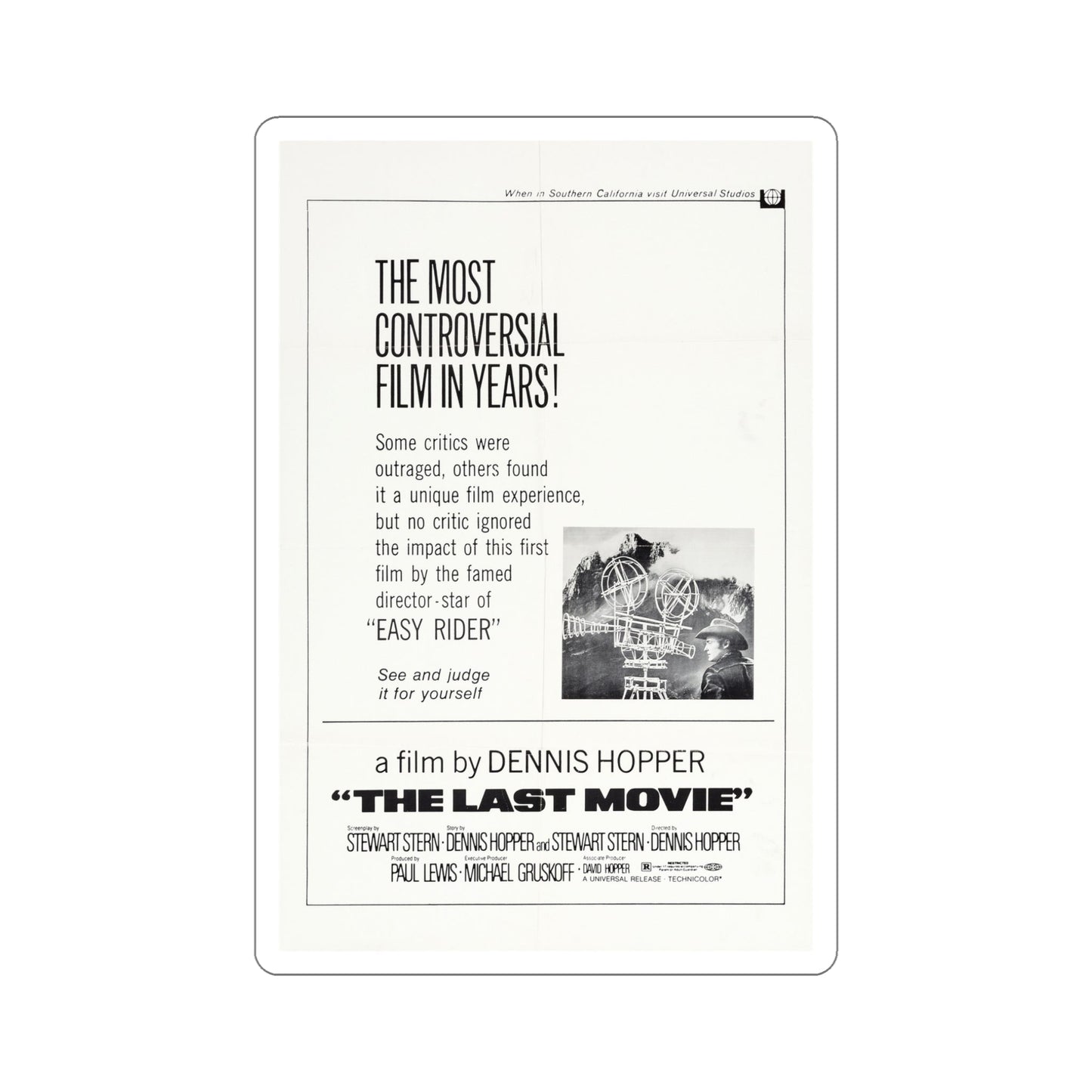 The Last Movie 1971 Movie Poster STICKER Vinyl Die-Cut Decal-5 Inch-The Sticker Space