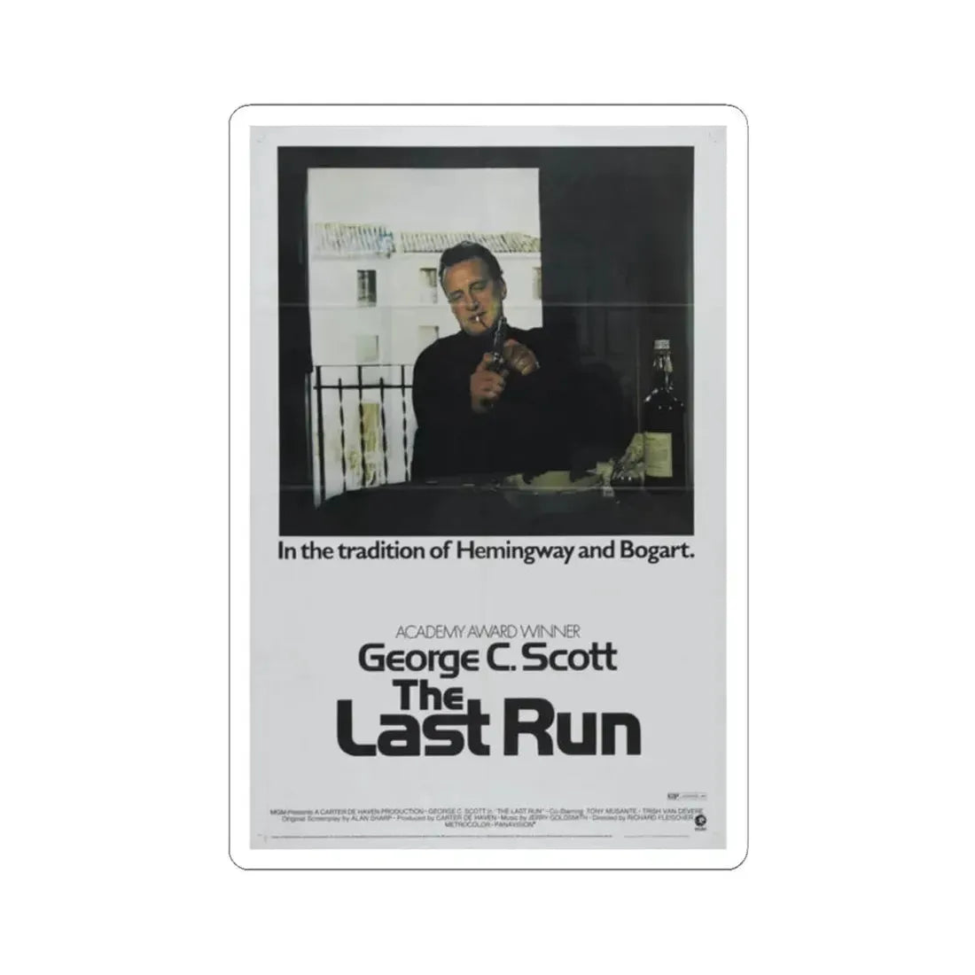 The Last Run 1971 Movie Poster - STICKER Vinyl Kiss-Cut Decal 2 Inch White - The Sticker Space