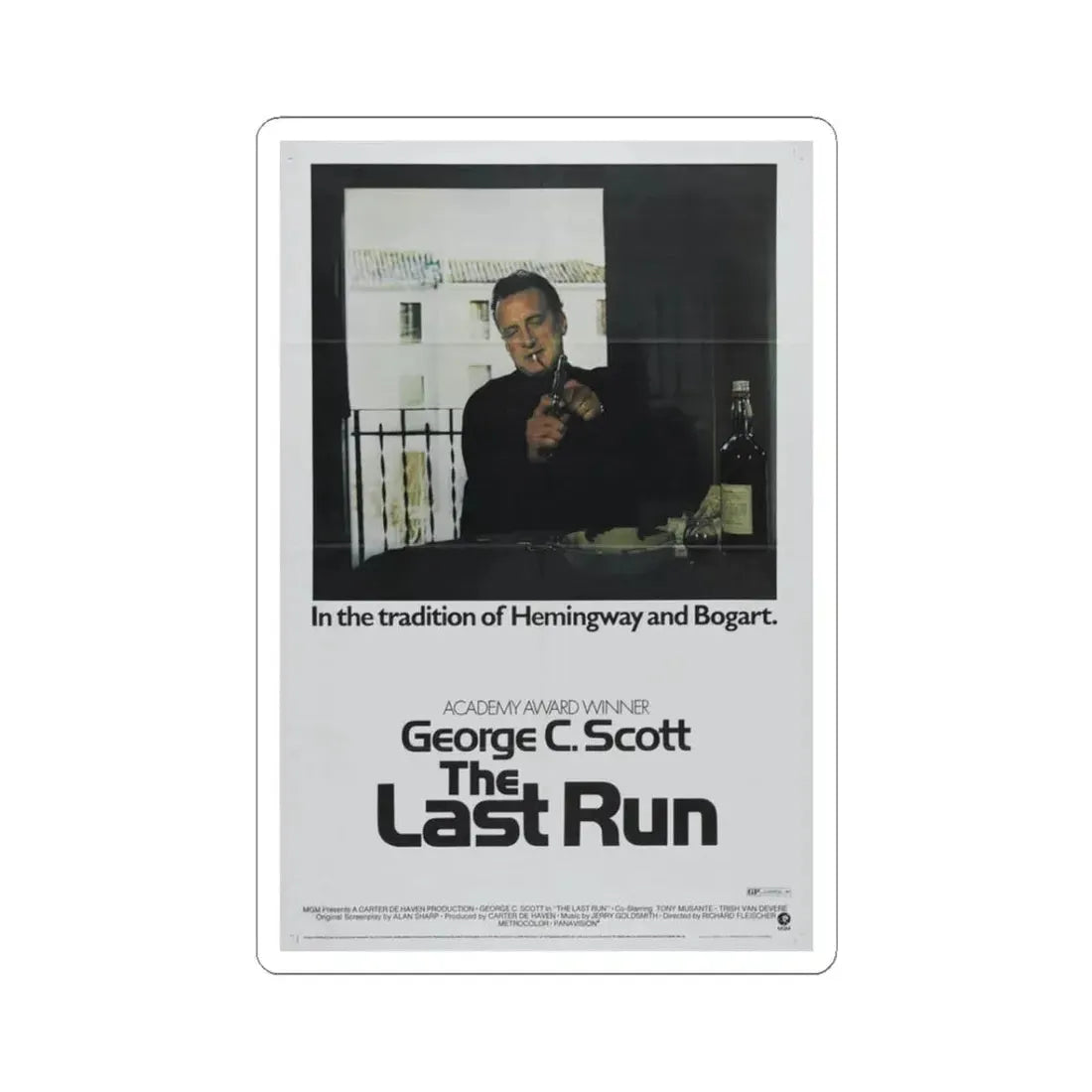 The Last Run 1971 Movie Poster - STICKER Vinyl Kiss-Cut Decal 3 Inch White - The Sticker Space