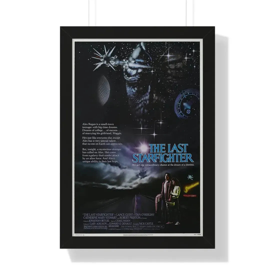 THE LAST STARFIGHTER 1984 - Framed Movie Poster 16″ x 24″ Black - The Sticker Space