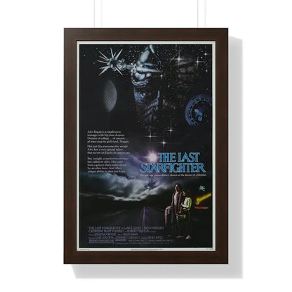 THE LAST STARFIGHTER 1984 - Framed Movie Poster 16″ x 24″ Walnut - The Sticker Space
