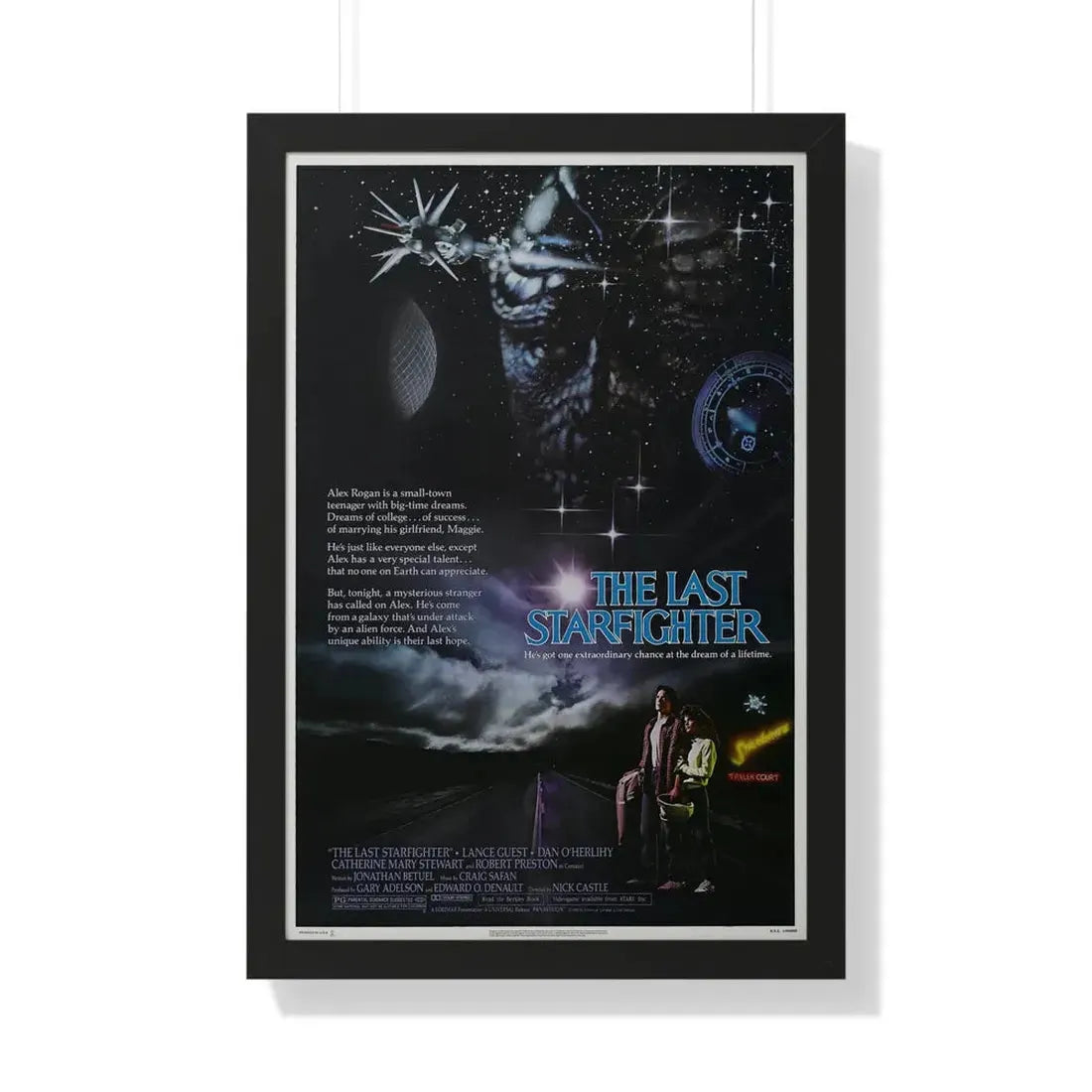THE LAST STARFIGHTER 1984 - Framed Movie Poster 20" x 30" Black - The Sticker Space