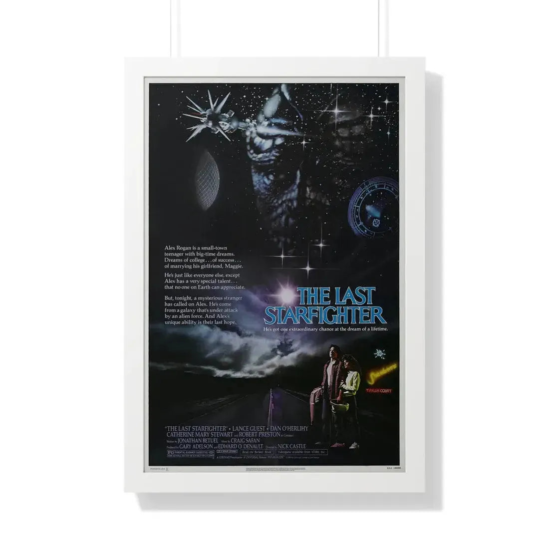 THE LAST STARFIGHTER 1984 - Framed Movie Poster 20" x 30" White - The Sticker Space