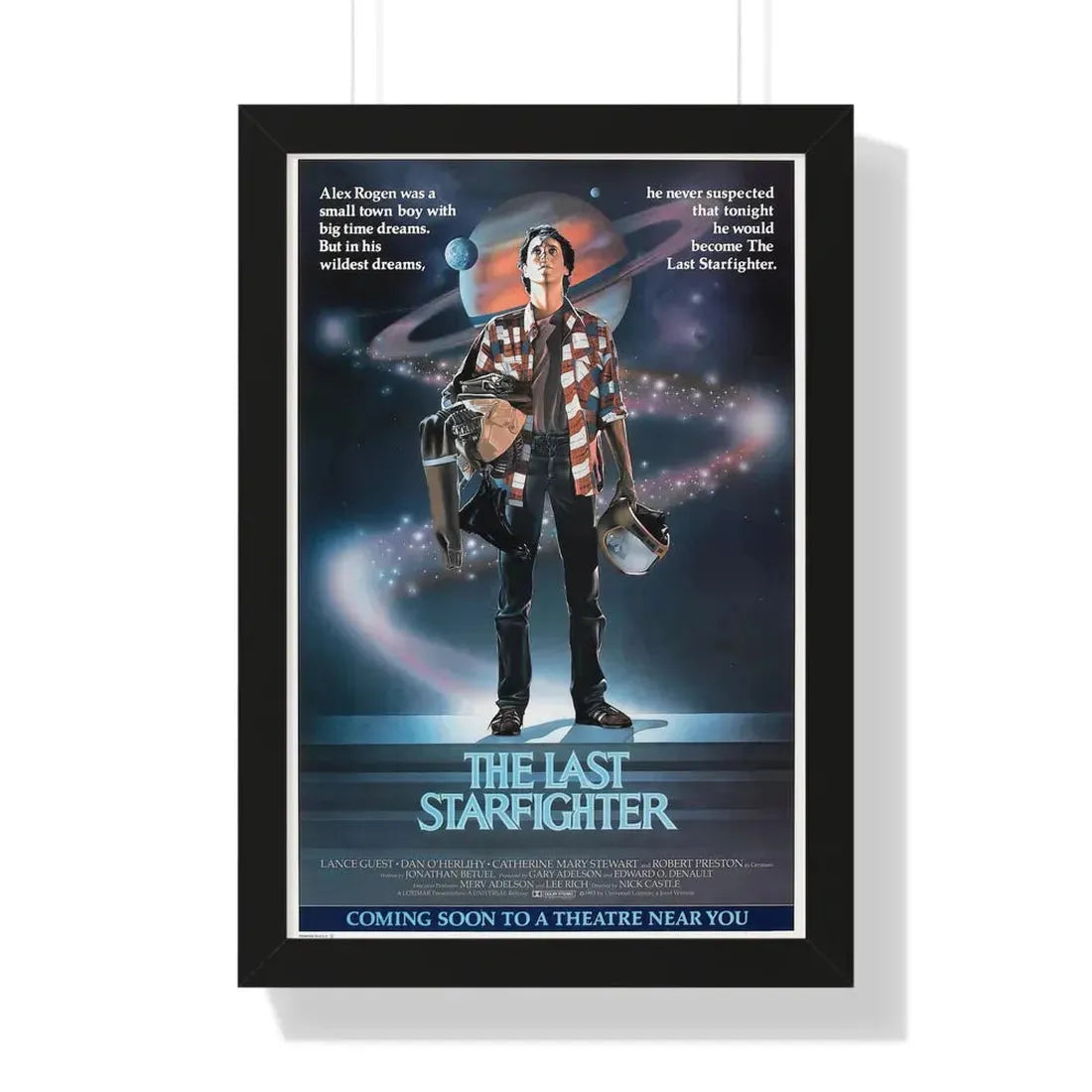 THE LAST STARFIGHTER (TEASER) 1984 - Framed Movie Poster 16″ x 24″ Black - The Sticker Space