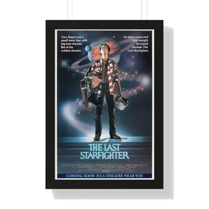 THE LAST STARFIGHTER (TEASER) 1984 - Framed Movie Poster 16″ x 24″ Black - The Sticker Space