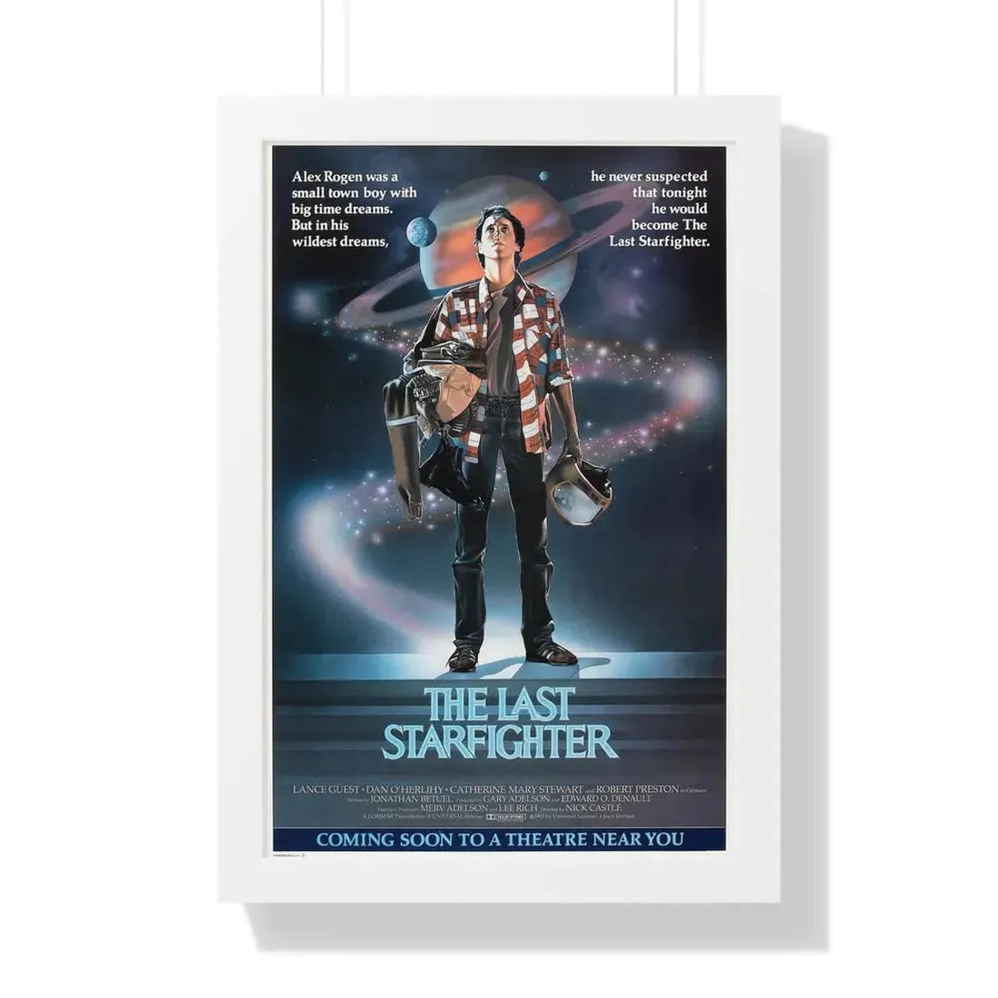THE LAST STARFIGHTER (TEASER) 1984 - Framed Movie Poster 16″ x 24″ White - The Sticker Space