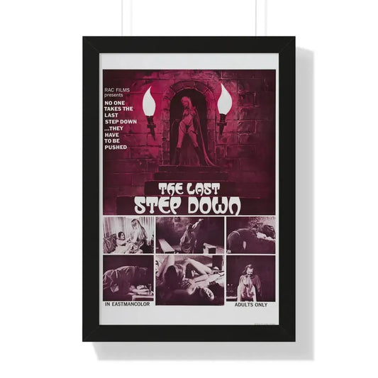 THE LAST STEP DOWN 1970 - Framed Movie Poster 16″ x 24″ Black - The Sticker Space