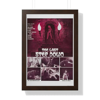 THE LAST STEP DOWN 1970 - Framed Movie Poster 16″ x 24″ Walnut - The Sticker Space