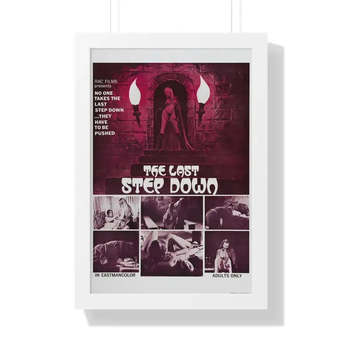 THE LAST STEP DOWN 1970 - Framed Movie Poster 16″ x 24″ White - The Sticker Space