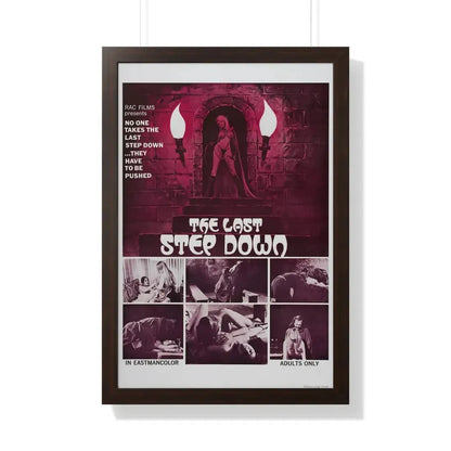 THE LAST STEP DOWN 1970 - Framed Movie Poster 20" x 30" Walnut - The Sticker Space