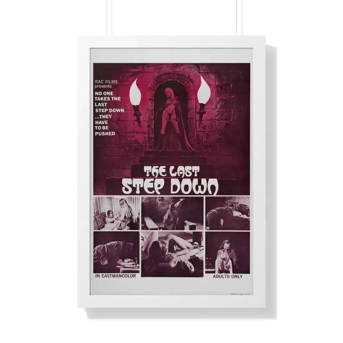 THE LAST STEP DOWN 1970 - Framed Movie Poster 20" x 30" White - The Sticker Space