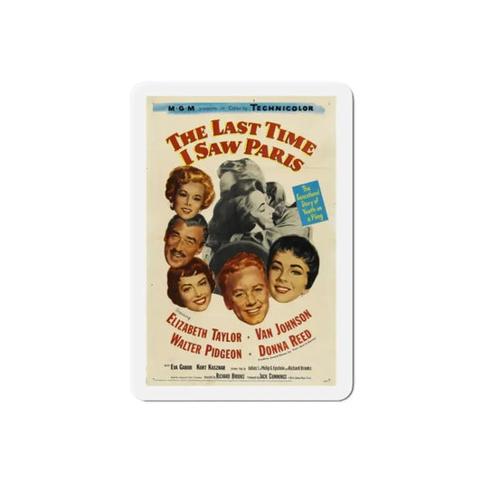 The Last Time I Saw Paris 1954 Movie Poster Refrigerator Magnet 2 Inch - The Sticker Space