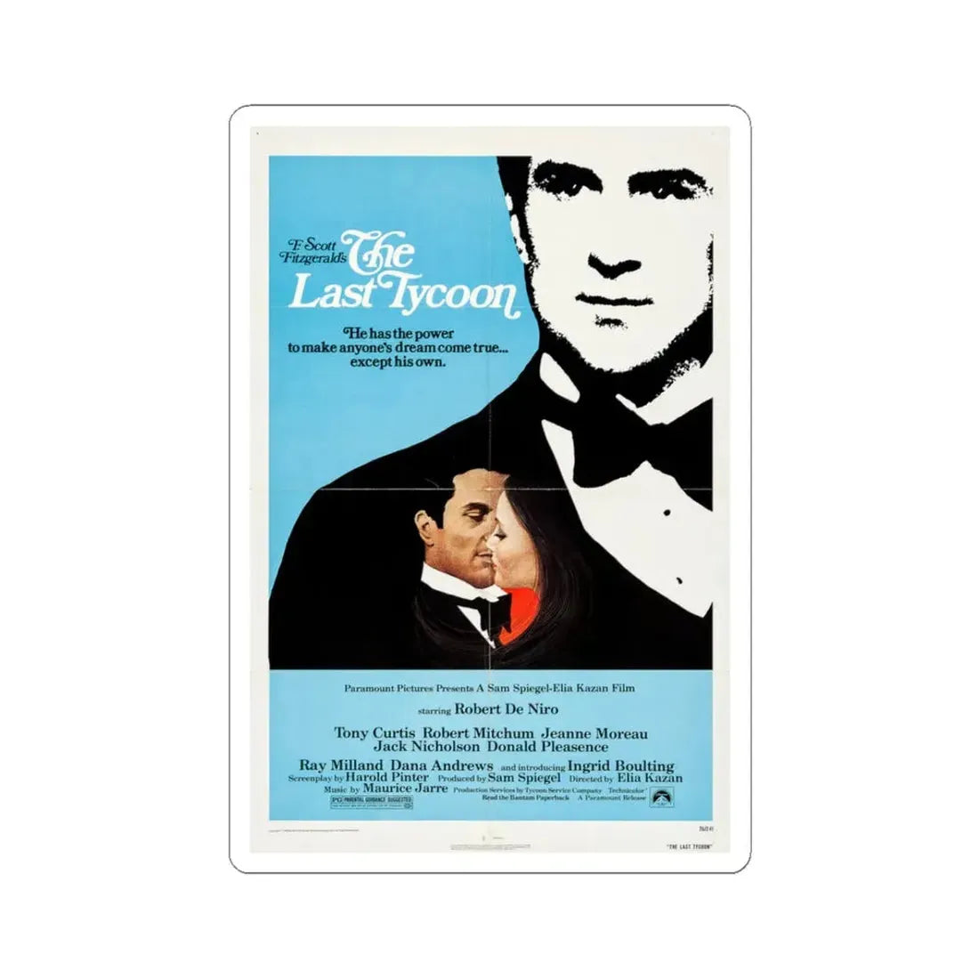 The Last Tycoon 1976 Movie Poster - STICKER Vinyl Kiss-Cut Decal 3 Inch White - The Sticker Space