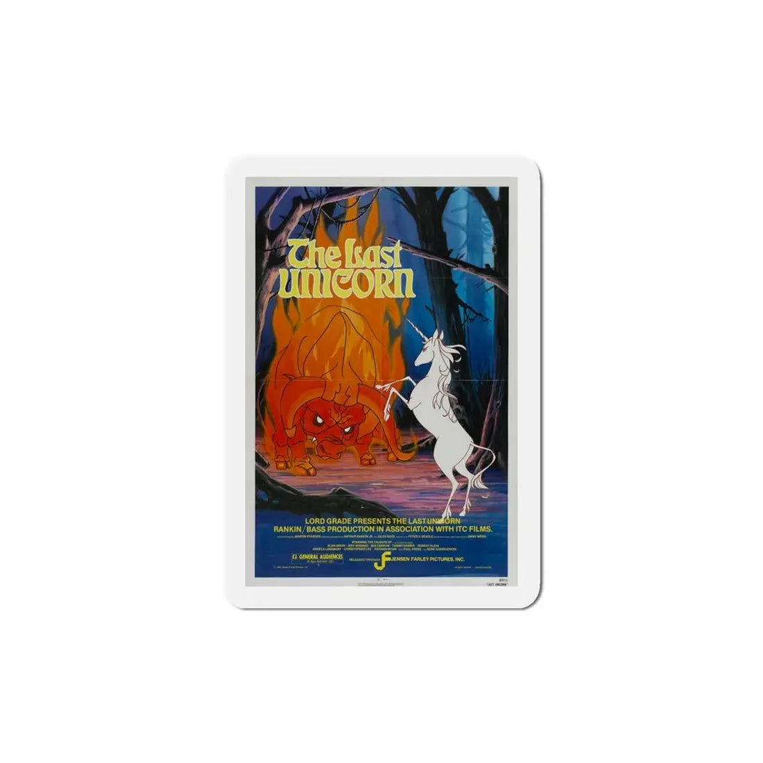 The Last Unicorn 1982 Movie Poster Refrigerator Magnet 5 Inch - The Sticker Space