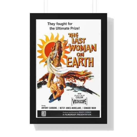 THE LAST WOMAN ON EARTH 1960 - Framed Movie Poster 16″ x 24″ Black - The Sticker Space