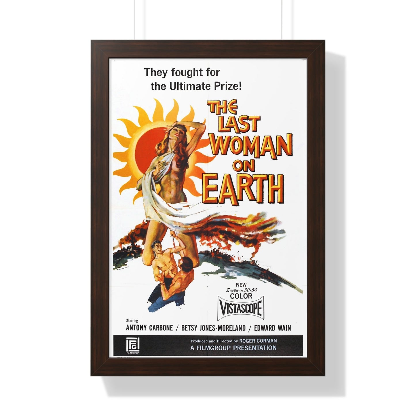 THE LAST WOMAN ON EARTH 1960 - Framed Movie Poster-16″ x 24″-The Sticker Space