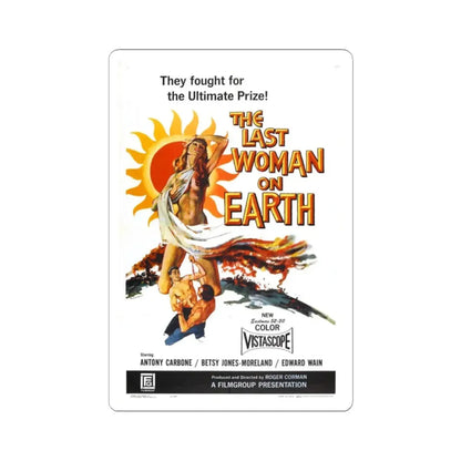 THE LAST WOMAN ON EARTH 1960 Movie Poster - STICKER Vinyl Kiss-Cut Decal 2 Inch White - The Sticker Space