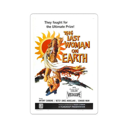 THE LAST WOMAN ON EARTH 1960 Movie Poster - STICKER Vinyl Kiss-Cut Decal 3 Inch White - The Sticker Space