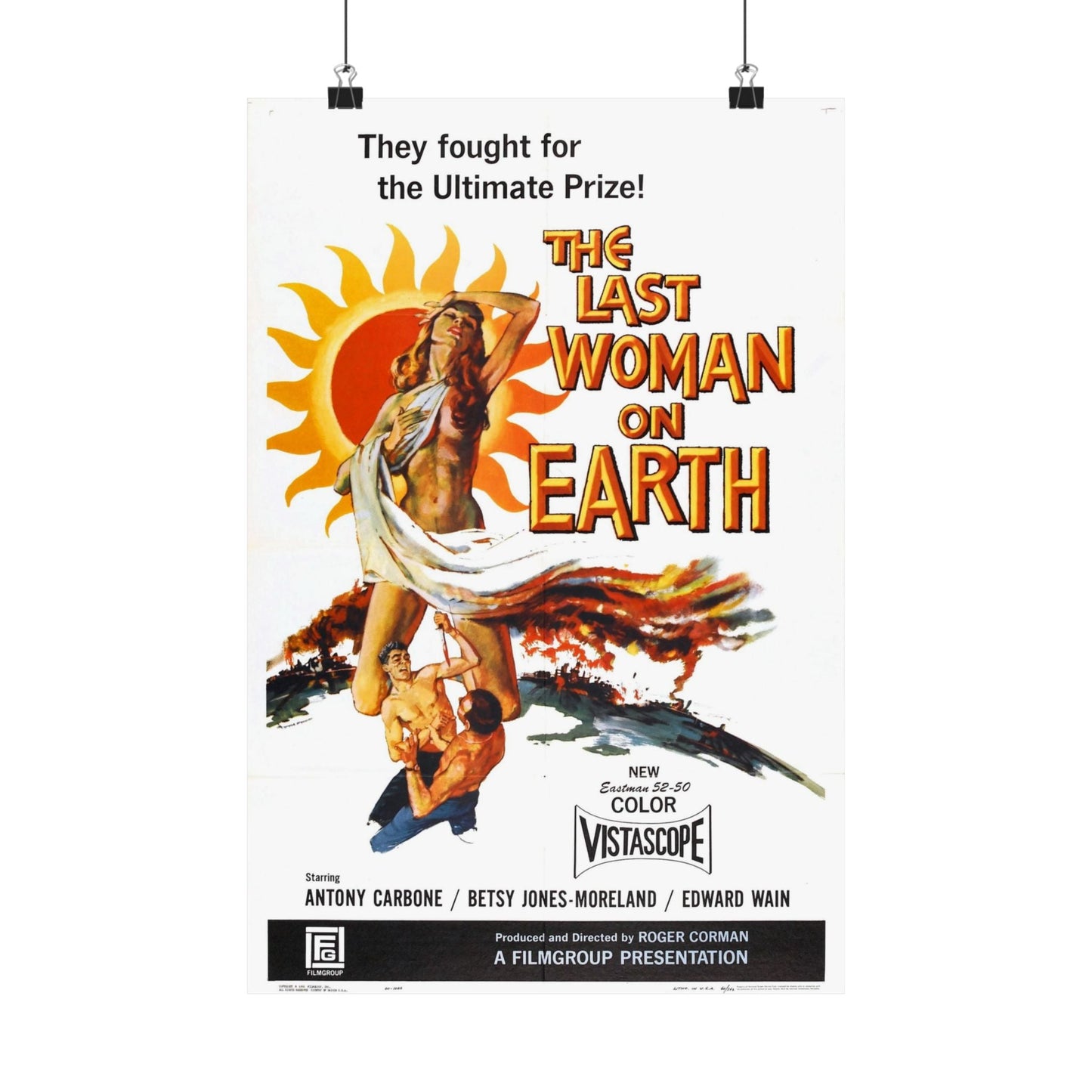 THE LAST WOMAN ON EARTH 1960 - Paper Movie Poster-12″ x 18″-The Sticker Space