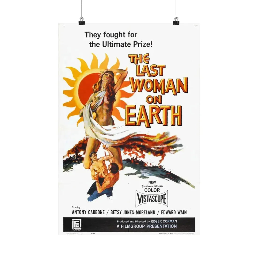 THE LAST WOMAN ON EARTH 1960 - Paper Movie Poster 16″ x 24″ Matte - The Sticker Space