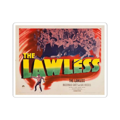 The Lawless 1950 Movie Poster - STICKER Vinyl Kiss-Cut Decal 3 Inch White - The Sticker Space