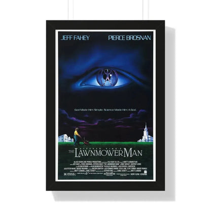 THE LAWNMOWER MAN 1992 - Framed Movie Poster 16″ x 24″ Black - The Sticker Space