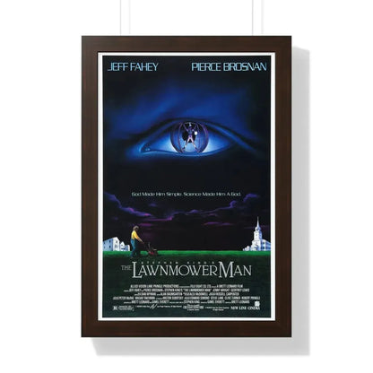 THE LAWNMOWER MAN 1992 - Framed Movie Poster 16″ x 24″ Walnut - The Sticker Space