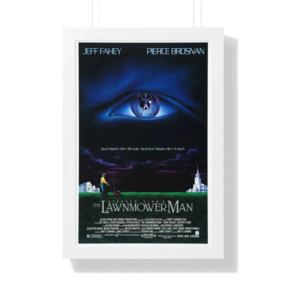 THE LAWNMOWER MAN 1992 - Framed Movie Poster 16″ x 24″ White - The Sticker Space