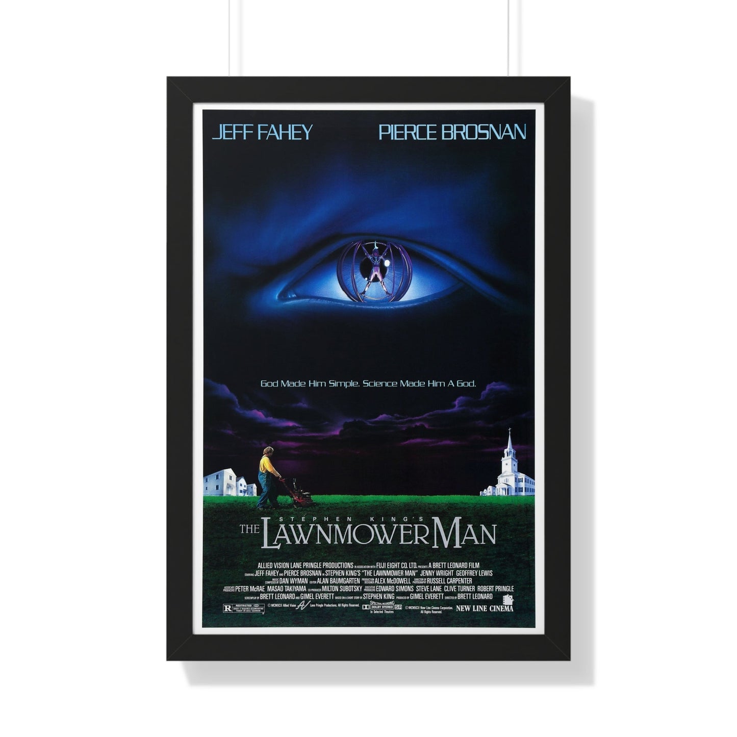 THE LAWNMOWER MAN 1992 - Framed Movie Poster-20" x 30"-The Sticker Space