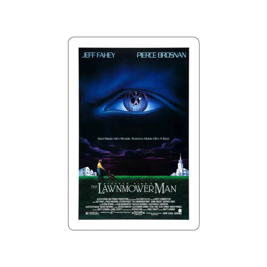 THE LAWNMOWER MAN 1992 Movie Poster STICKER Vinyl Die-Cut Decal 2 Inch - The Sticker Space