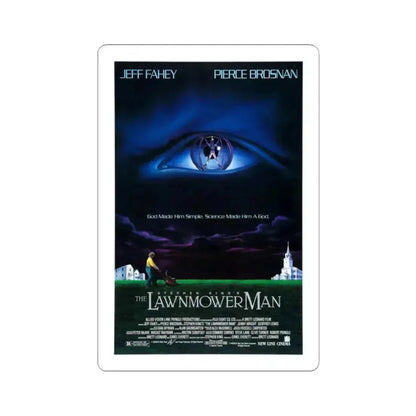 THE LAWNMOWER MAN 1992 Movie Poster - STICKER Vinyl Kiss-Cut Decal 2 Inch White - The Sticker Space