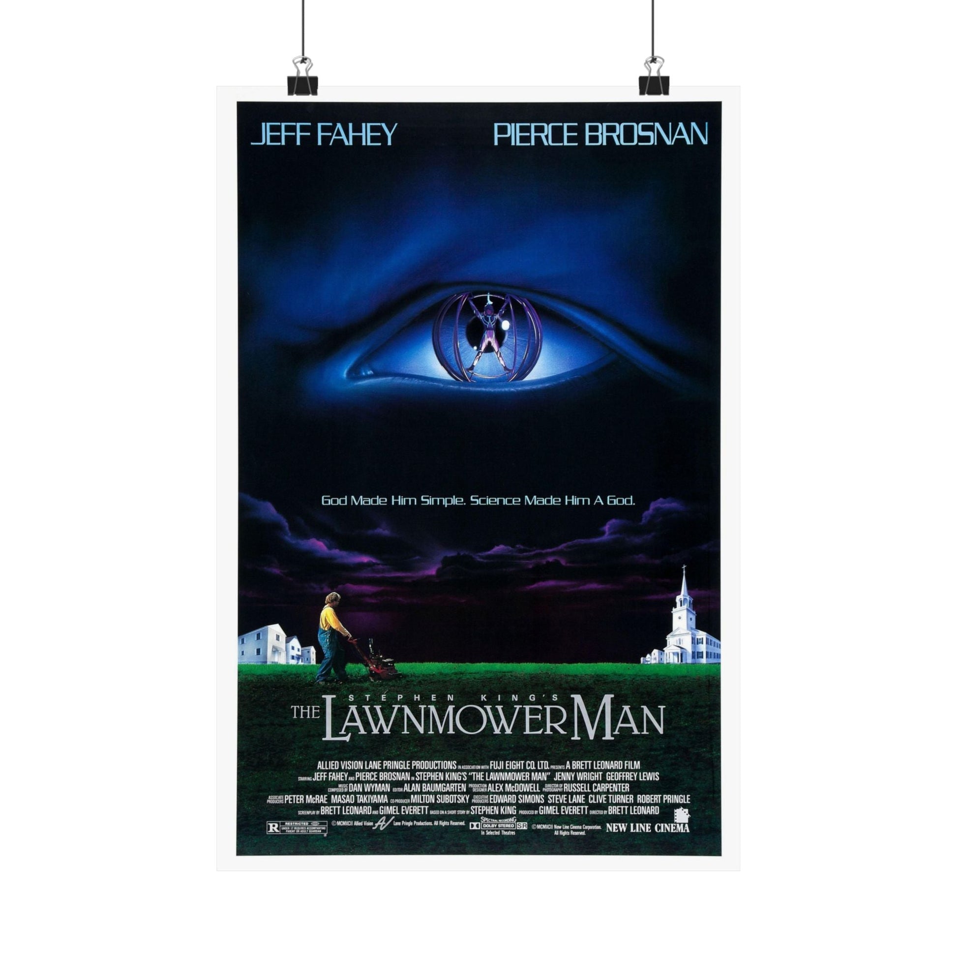 THE LAWNMOWER MAN 1992 - Paper Movie Poster-12″ x 18″-The Sticker Space