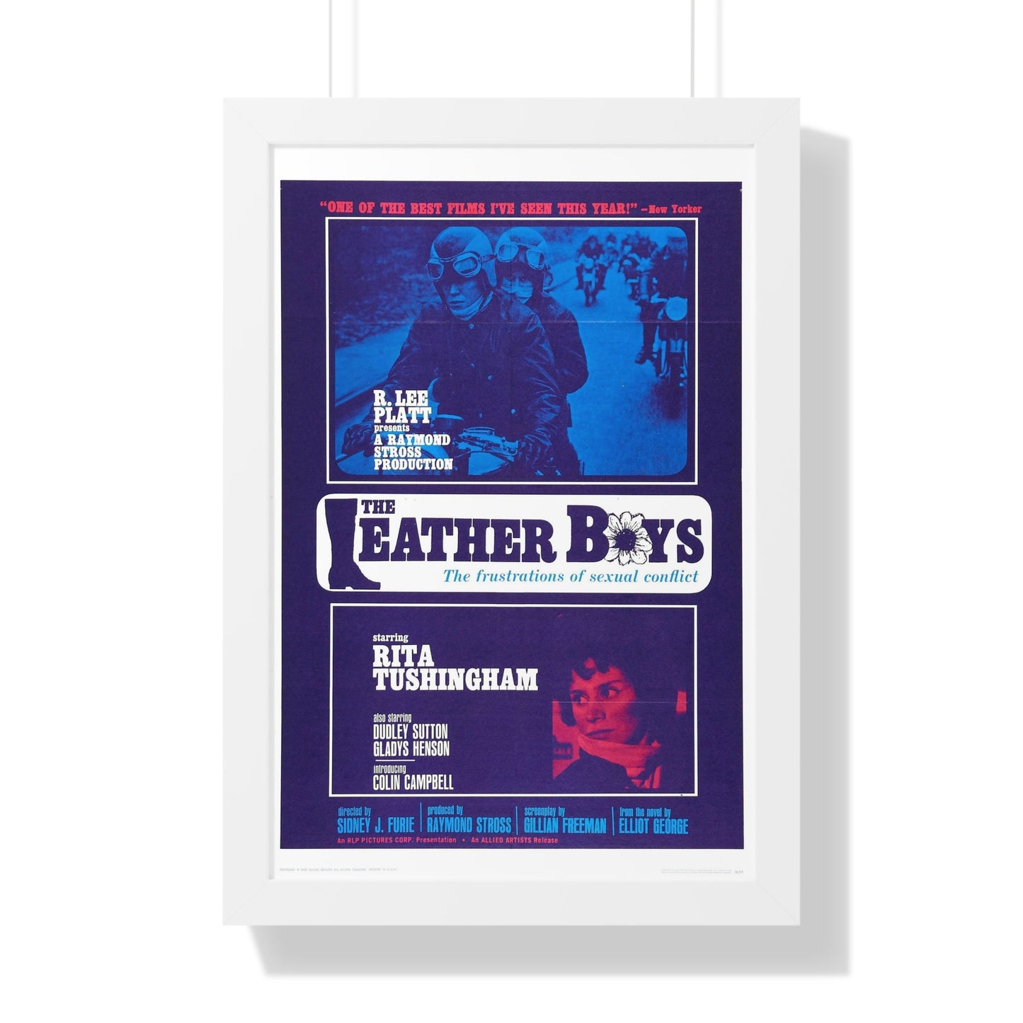 THE LEATHER BOYS 1964 - Framed Movie Poster-16″ x 24″-The Sticker Space