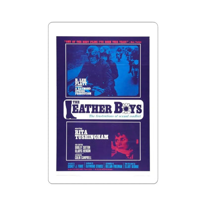 THE LEATHER BOYS 1964 Movie Poster - STICKER Vinyl Kiss-Cut Decal 3 Inch White - The Sticker Space