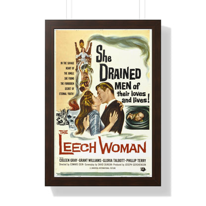 THE LEECH WOMAN 1960 - Framed Movie Poster-16″ x 24″-The Sticker Space