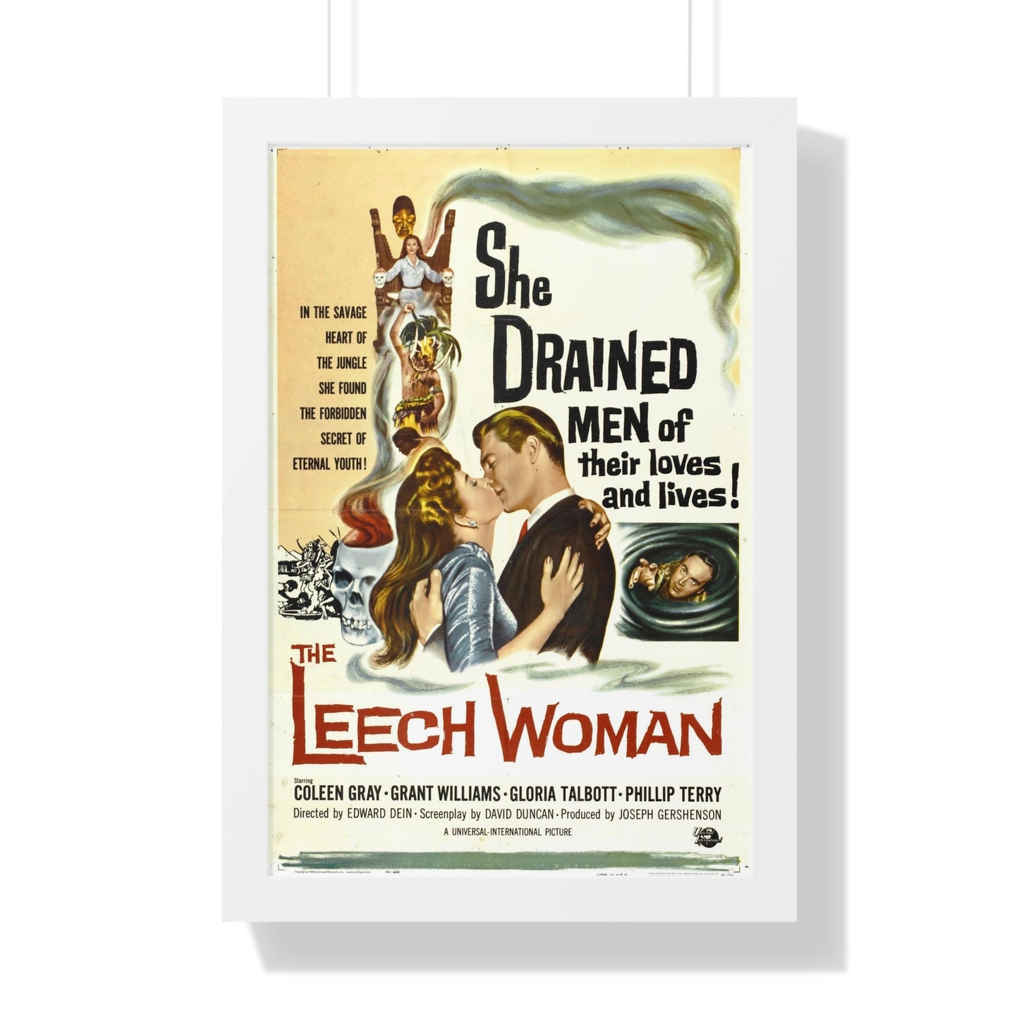 THE LEECH WOMAN 1960 - Framed Movie Poster-16″ x 24″-The Sticker Space