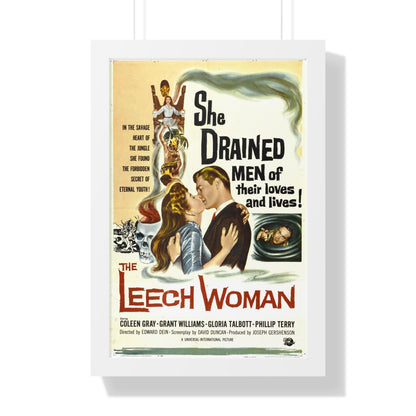 THE LEECH WOMAN 1960 - Framed Movie Poster-16″ x 24″-The Sticker Space