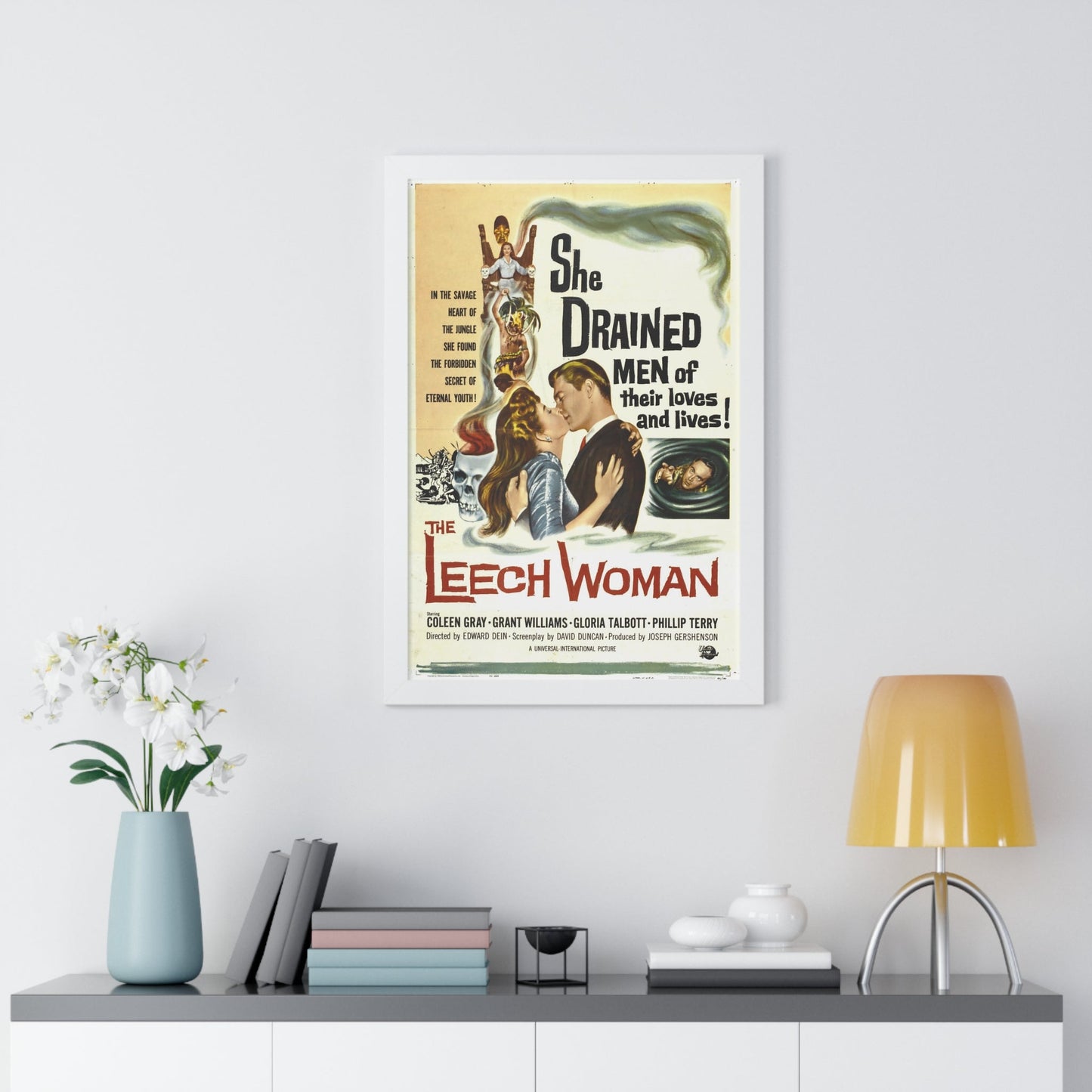 THE LEECH WOMAN 1960 - Framed Movie Poster-The Sticker Space