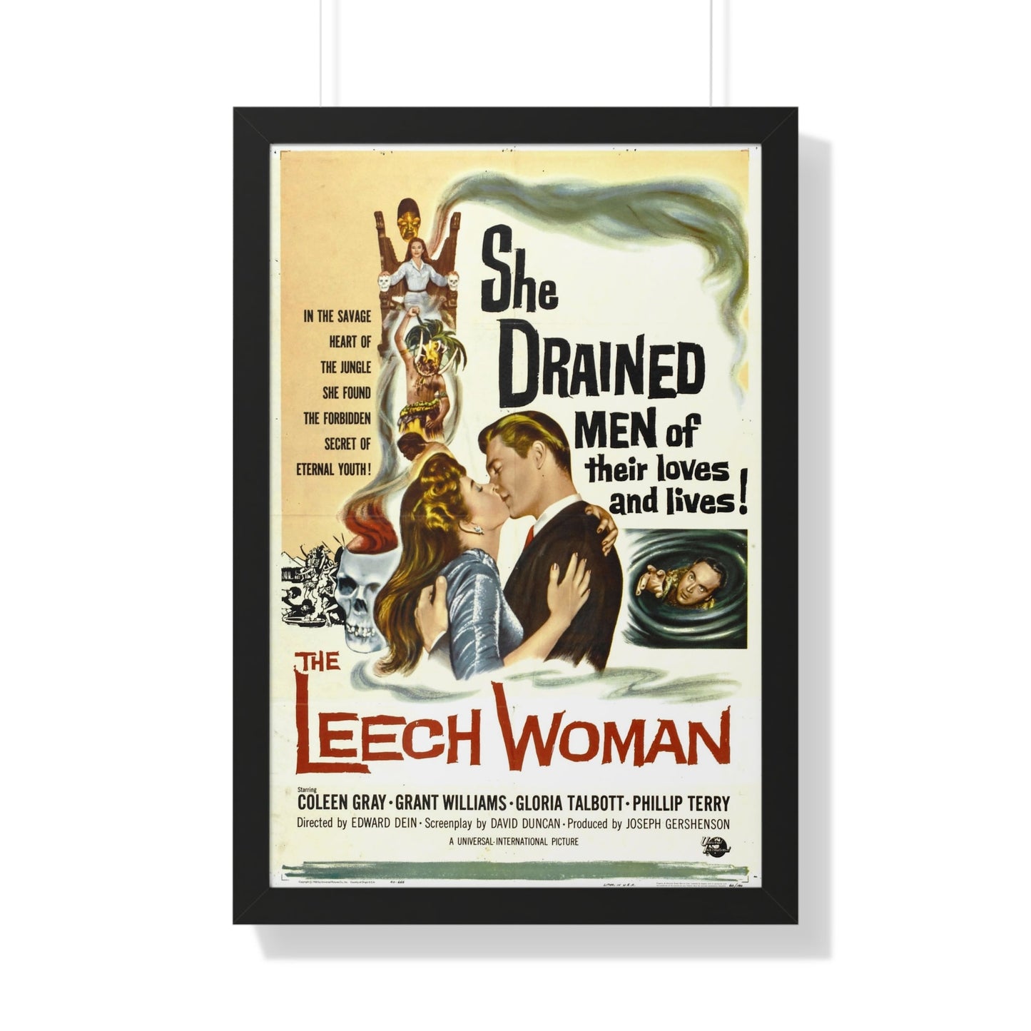 THE LEECH WOMAN 1960 - Framed Movie Poster-20" x 30"-The Sticker Space