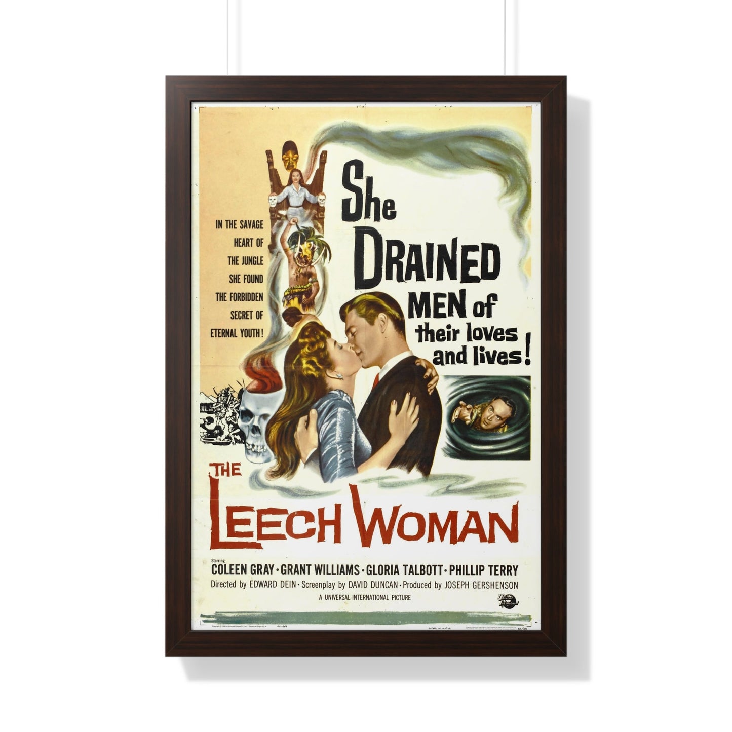 THE LEECH WOMAN 1960 - Framed Movie Poster-20" x 30"-The Sticker Space