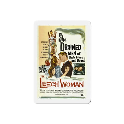 THE LEECH WOMAN 1960 Movie Poster - Refrigerator Magnet 6 Inch Die-Cut - The Sticker Space