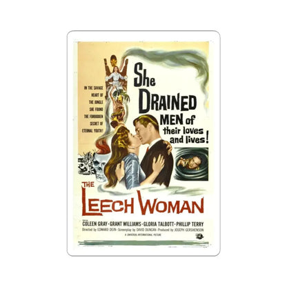 THE LEECH WOMAN 1960 Movie Poster - STICKER Vinyl Kiss-Cut Decal 2 Inch White - The Sticker Space