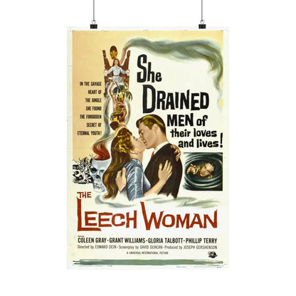 THE LEECH WOMAN 1960 - Paper Movie Poster 16″ x 24″ Matte - The Sticker Space