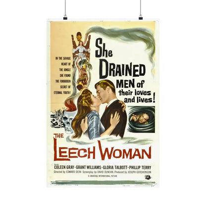 THE LEECH WOMAN 1960 - Paper Movie Poster 20″ x 30″ Matte - The Sticker Space